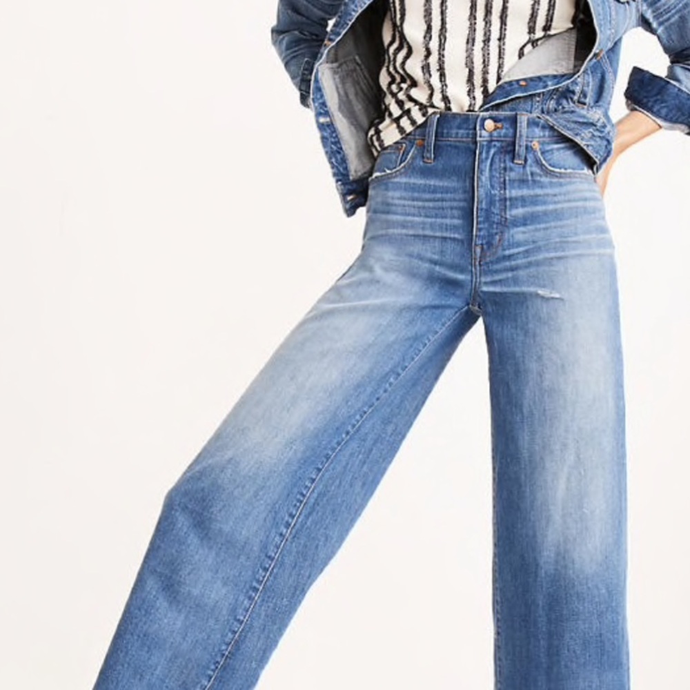 Wide-leg Crop Jeans